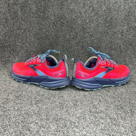 Brooks Cascadia 16 Trail Running Shoes Women's Size 12 Pink Flambe Cobalt Train - Picture 7 of 12